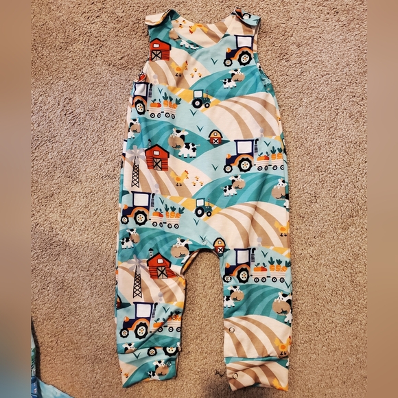 Farm Print Baby Overalls - Picture 4 of 5